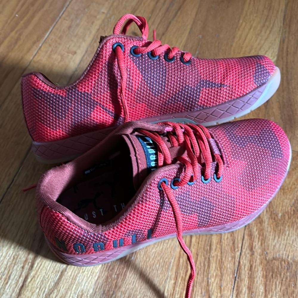 Nobull red Camo sneakers size 6.5 women 5 men
